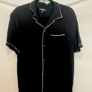 Express Mens Short Sleeve Button Down